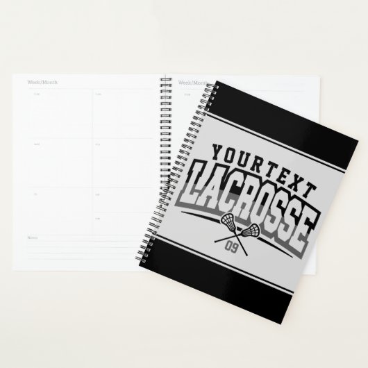 Gepersonaliseerde Lacrosse-speler NAAM TOEVOEGEN T Planner (Display)