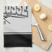 Gepersonaliseerde Lacrosse-speler NAAM TOEVOEGEN T Theedoek (Quarter Fold)