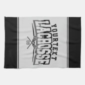 Gepersonaliseerde Lacrosse-speler NAAM TOEVOEGEN T Theedoek (Horizontaal)