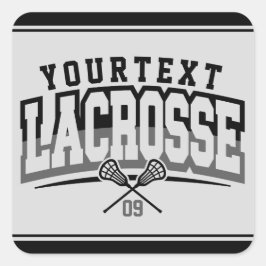 Gepersonaliseerde Lacrosse-speler NAAM TOEVOEGEN T Vierkante Sticker
