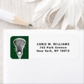 Gepersonaliseerde Lacrosse Sport Groen Etiket (Insitu)