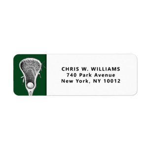 Gepersonaliseerde Lacrosse Sport Groen Etiket
