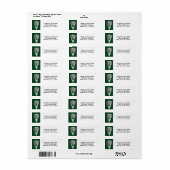Gepersonaliseerde Lacrosse Sport Groen Etiket (Full Sheet)