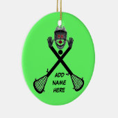 Gepersonaliseerde lacrosse ster keramisch ornament (Rechts)