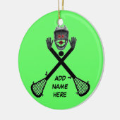 Gepersonaliseerde lacrosse ster keramisch ornament (Links)