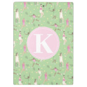 Gepersonaliseerde Lady Tennis-spelers Klembord (Achterkant)