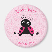 Gepersonaliseerde Ladybug Magnet van het hart (Voorkant)