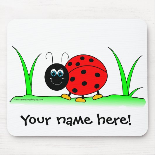 Gepersonaliseerde Ladybug Mousepad Muismat (Voorkant)