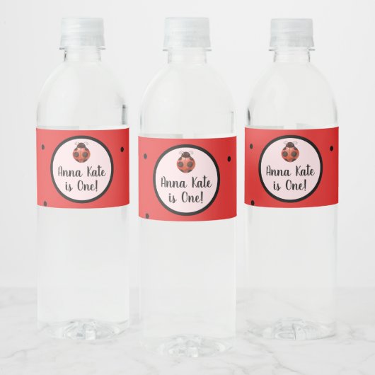 Gepersonaliseerde Ladybug Waterfles Labels Waterfles Etiket (Flessen)