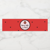 Gepersonaliseerde Ladybug Waterfles Labels Waterfles Etiket (Enkel label)
