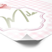 Gepersonaliseerde Lainey Baby Girl Nursery Bow & G Foto Afdruk (Hoek)