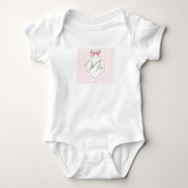 Gepersonaliseerde Lainey Baby Girl Nursery Bow & G Romper