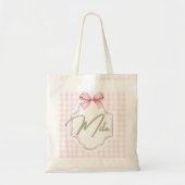 Gepersonaliseerde Lainey Baby Girl Nursery Bow & G Tote Bag (Voorkant)