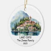 Gepersonaliseerde Lake Como Ornament, Italië Keramisch Ornament (Links)