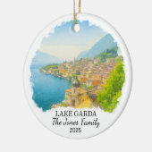 Gepersonaliseerde Lake Garda Ornament, Italië Keramisch Ornament (Links)