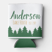Gepersonaliseerde Lake House & Pine Trees Koelbox Blikjeskoeler (Voorkant)