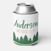 Gepersonaliseerde Lake House & Pine Trees Koelbox Blikjeskoeler (Blikje Achterkant)