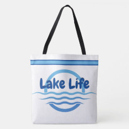 Gepersonaliseerde Lake Life Boat Gear Tote Bag