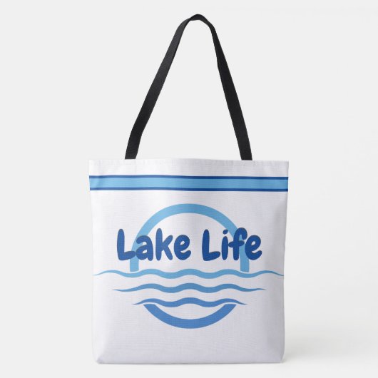 Gepersonaliseerde Lake Life Boat Gear Tote Bag (Voorkant)