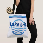 Gepersonaliseerde Lake Life Boat Gear Tote Bag (Dichtbij)