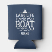 Gepersonaliseerde Lake Life drijft mijn boot Blikjeskoeler (Achterkant)