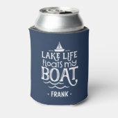 Gepersonaliseerde Lake Life drijft mijn boot Blikjeskoeler (Blikje Achterkant)
