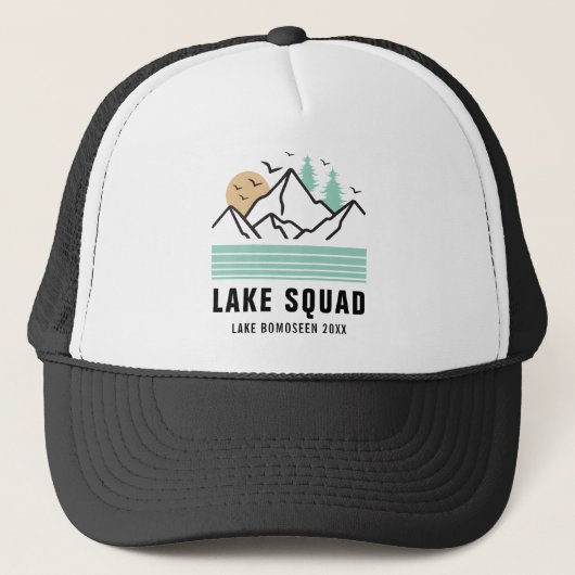 Gepersonaliseerde Lake Squad Life Boats Zomervakan Trucker Pet (Voorkant)