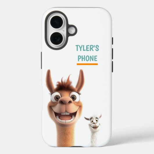 Gepersonaliseerde lama met naam Case-Mate iPhone case (Achterkant)