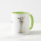 Gepersonaliseerde lama met naam mok (Voorkant rechts)