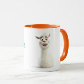 Gepersonaliseerde lama met naam mok (Voorkant rechts)