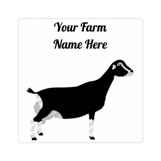 Gepersonaliseerde LaMancha Dairy Goat Rubberstempel (Afrduk)