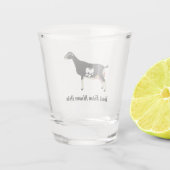 Gepersonaliseerde LaMancha Dairy Goat Shot Glas (Achterkant)