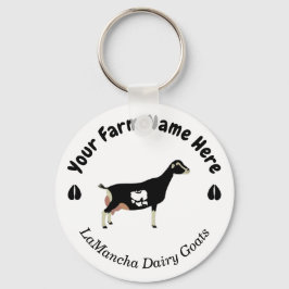 Gepersonaliseerde LaMancha Dairy Goat Sleutelhanger