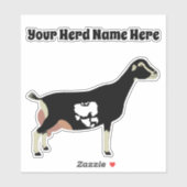 Gepersonaliseerde LaMancha Dairy Goat Sticker (Vel)