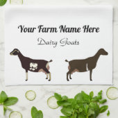 Gepersonaliseerde LaMancha Dairy Goat Theedoek (Gevouwen)