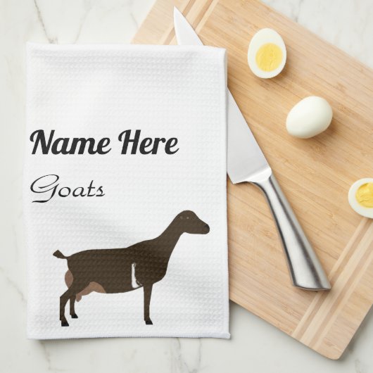 Gepersonaliseerde LaMancha Dairy Goat Theedoek (Quarter Fold)