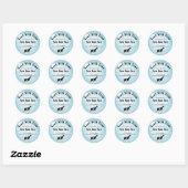 Gepersonaliseerde LaMancha Geitenmelk Zeep Blauwe  Ronde Sticker (Vel)