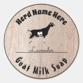Gepersonaliseerde LaMancha geitenmelkzeep Ronde Sticker (Voorkant)