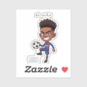 Gepersonaliseerde Lamine Yamal Football Star Sticker (Vel)