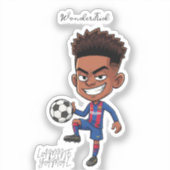 Gepersonaliseerde Lamine Yamal Football Star Sticker (Voorkant)
