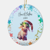 Gepersonaliseerde Lamp Baby schaap, Baby's Eerste  Keramisch Ornament (Links)