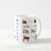 Gepersonaliseerde landbouwhuisdieren koffiemok (Voorkant rechts)