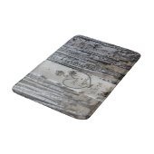 Gepersonaliseerde landelijke rustieke gesneden har badmat (Gekanteld)