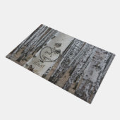 Gepersonaliseerde landelijke rustieke gesneden har deurmat (Schuin)