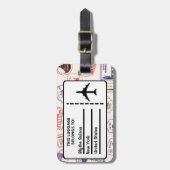 Gepersonaliseerde landenstempels Bagagelabel (Voorkant verticaal)