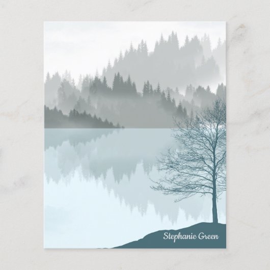 Gepersonaliseerde Landschapsreflectie Lake Trees G (Voorkant)