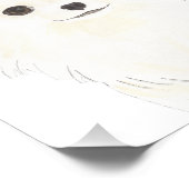 Gepersonaliseerde langgehaaste witte crème Chihuah Foto Afdruk (Hoek)