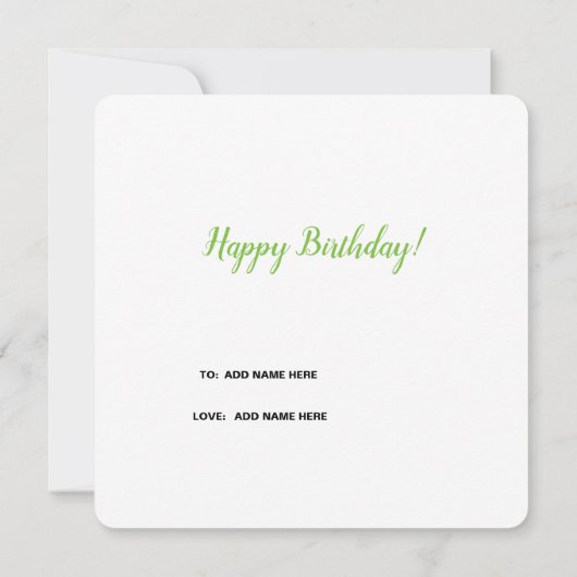 Gepersonaliseerde langgroene Football Player Birth Kaart (Achterkant)