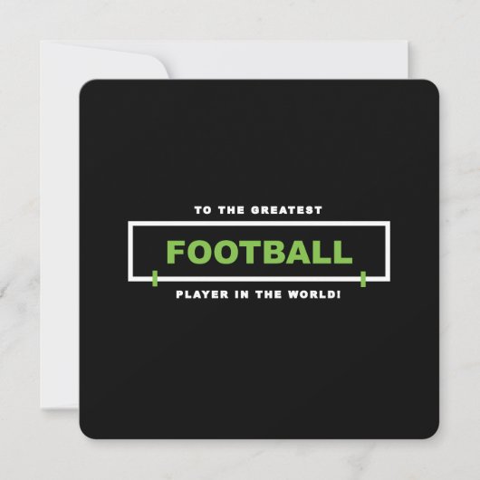 Gepersonaliseerde langgroene Football Player Birth Kaart (Voorkant)