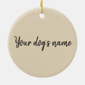 Gepersonaliseerde langharige chihuahua keramisch ornament (Achterkant)